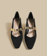 Classy Mulberry Chunky Suede Comfortable Splicing Square Toe