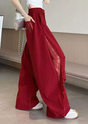 Classy Mulberry Oversized Patchwork Spandex Pants Fall