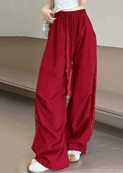 Classy Mulberry Oversized Patchwork Spandex Pants Fall