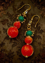 Classy Orange Acrylic Ethnic Style Drop Earrings
