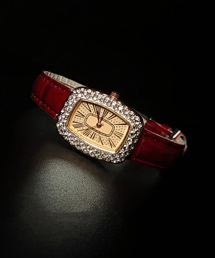 Classy Red Leather Zircon Baby&