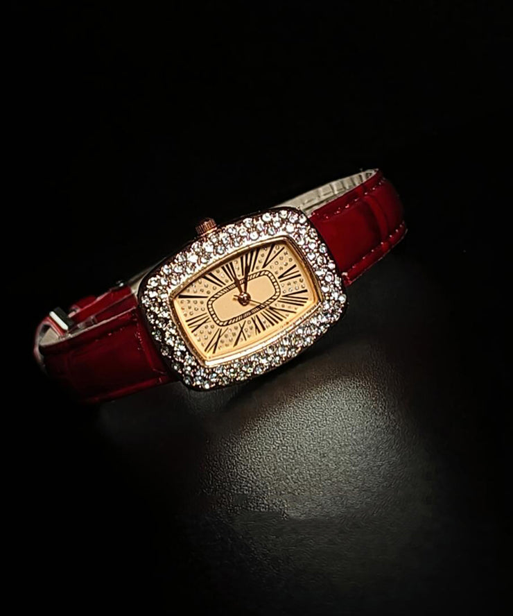 Classy Red Leather Zircon Baby&