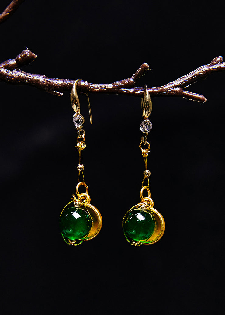 Classy Turquoise Blessed Bowl Gilding Drop Earrings