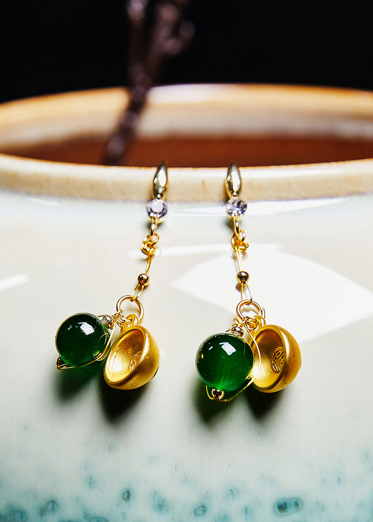 Classy Turquoise Blessed Bowl Gilding Drop Earrings