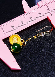 Classy Turquoise Blessed Bowl Gilding Drop Earrings