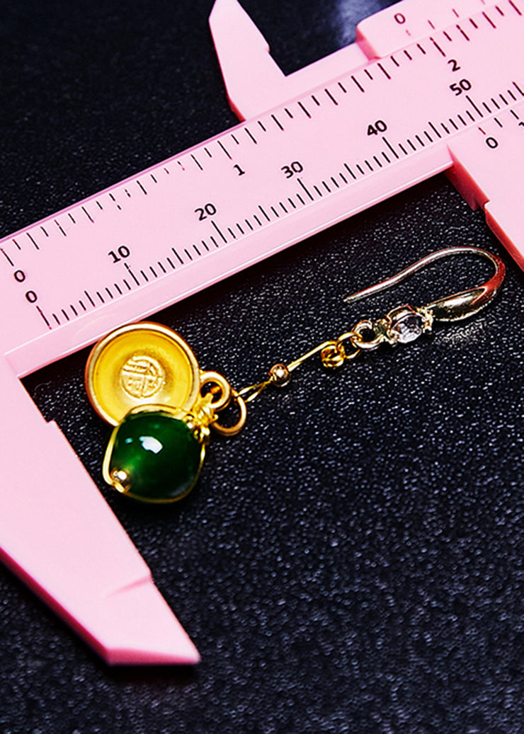 Classy Turquoise Blessed Bowl Gilding Drop Earrings