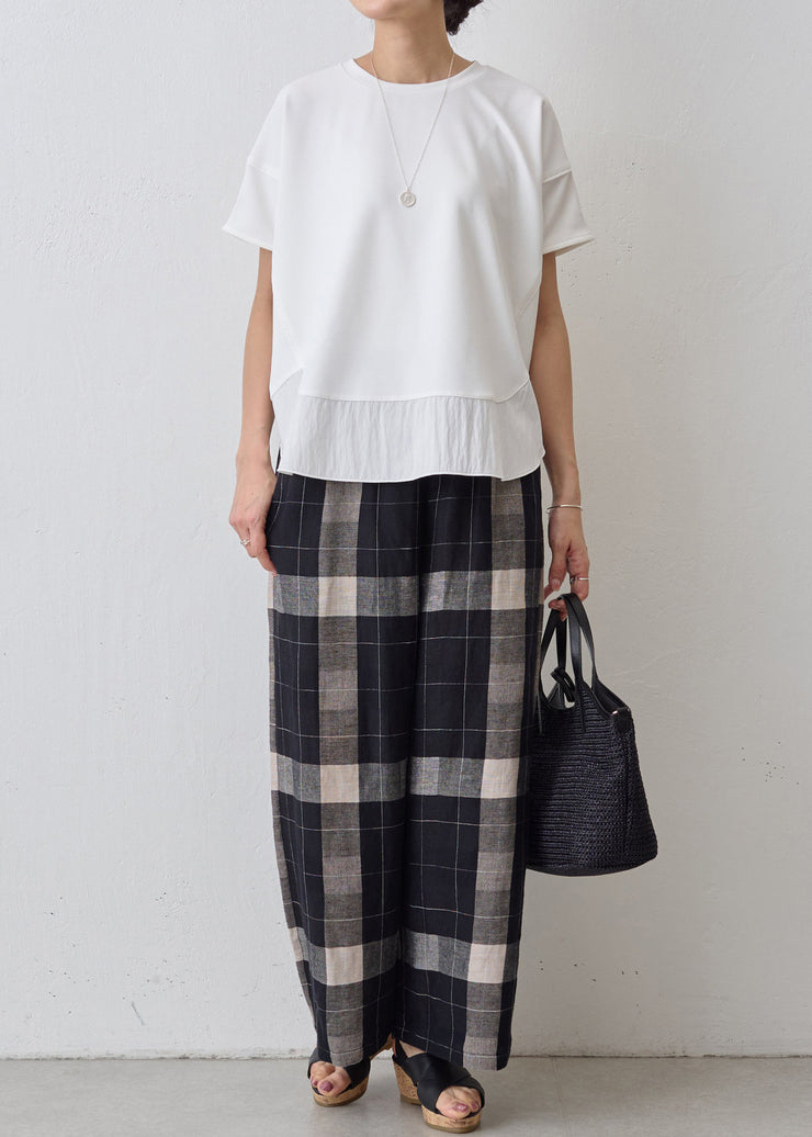 Classy White Oversized Patchwork Cotton Tank Summer