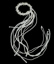 Classy White Weave Pearl Tassel Hairpin