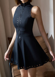 Club Black Hollow Out Tennis Dress