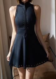 Club Black Hollow Out Tennis Dress