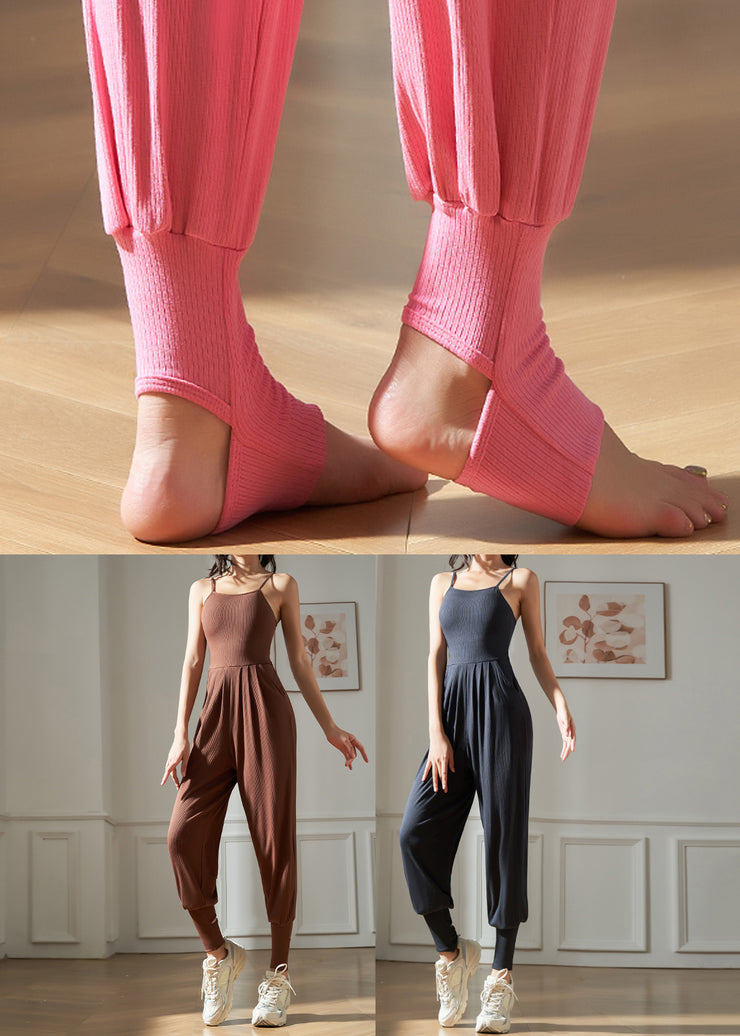 Club Pink Wrinkled Patchwork One Piece Workout Suit
