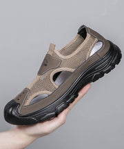 Coffee Breathable Mesh 2025 Splicing Men Water Sandals