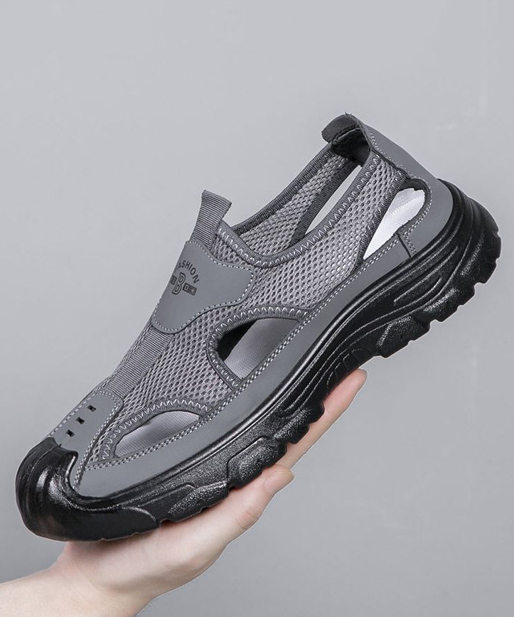Coffee Breathable Mesh 2025 Splicing Men Water Sandals