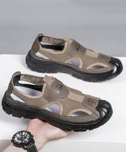 Coffee Breathable Mesh 2025 Splicing Men Water Sandals