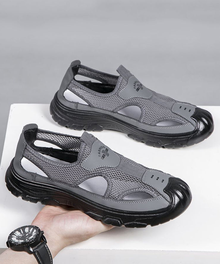 Coffee Breathable Mesh 2025 Splicing Men Water Sandals