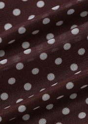 Coffee Dot Cotton Sleeveless Tank Strapless