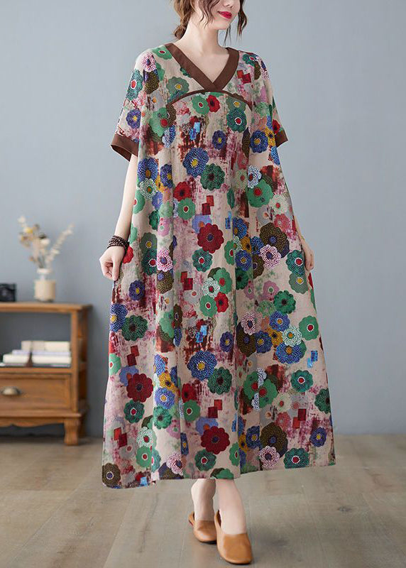 Coffee Black Pattern Print Women Long Robe