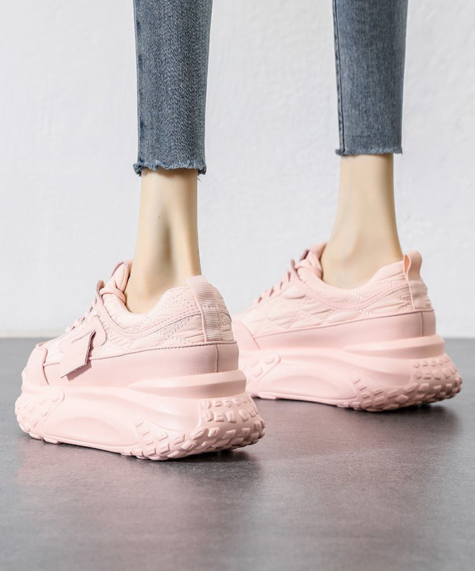 Comfortable Splicing Platform Green Faux Leather Sport Shoes