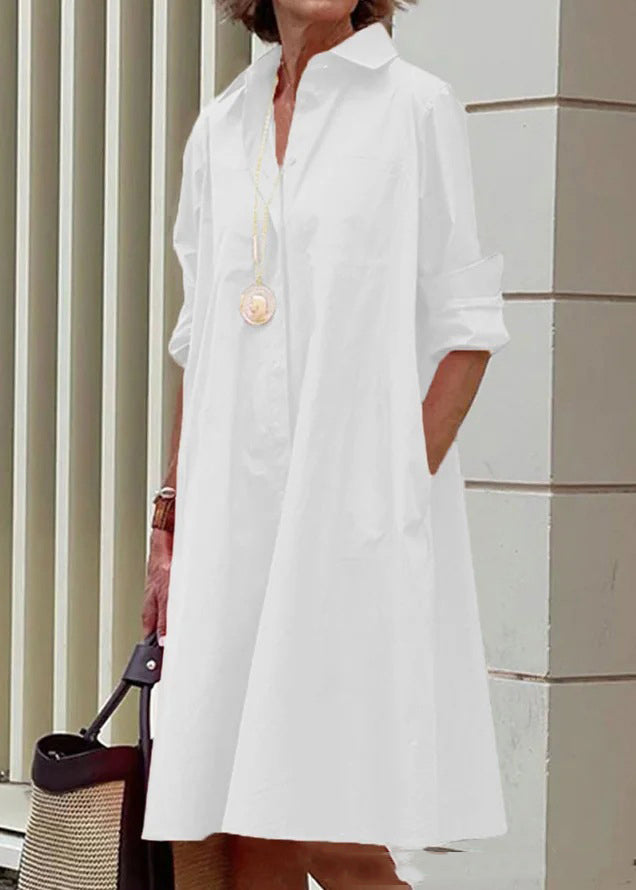 Cross Border White Peter Pan Collar Women&