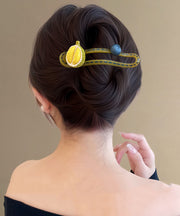 Cut Yellow Alloy Fruit Hairpin