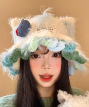 Cute Beige Cat's Ears Warm Knitting Hat Winter