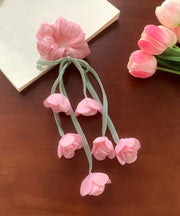 Cute Blue Cloth Tulip Bow Hair Band
