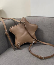 Cute Brown Star-Shaped Capybara Fuzzy Fur Fluffy Backpack Bag