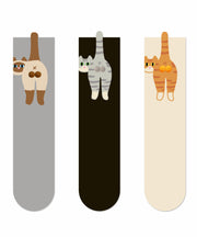 Cute Cartoon Cat Cotton Mid Calf Socks