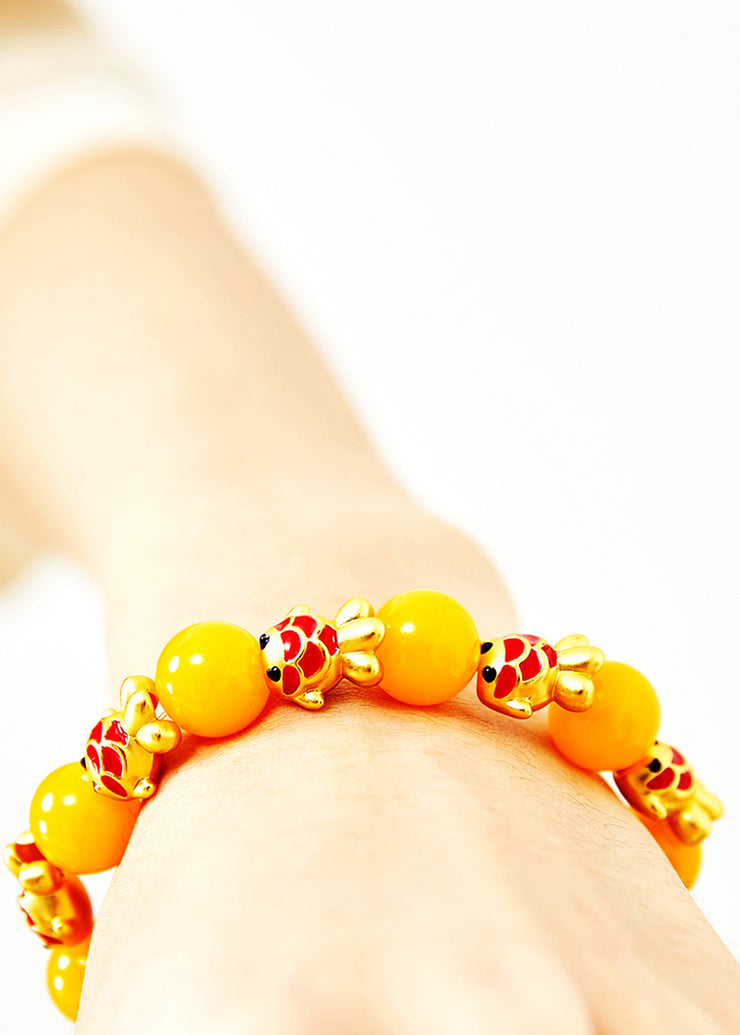 Cute Fish Gilding Fine Beeswax Bracelet