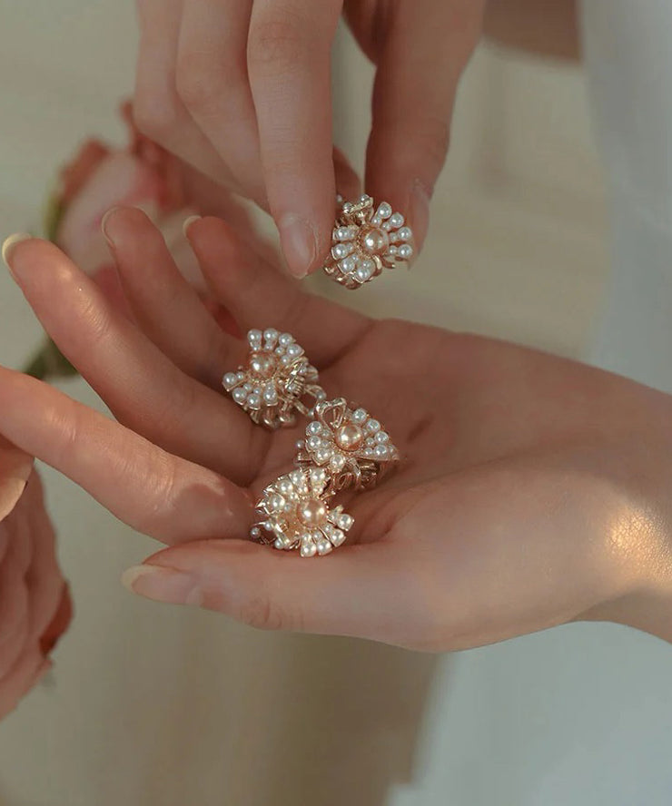 Cute Gold Alloy Pearl Four Combinations Hairpin