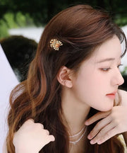 Cute Gold Alloy Pearl Four Combinations Hairpin