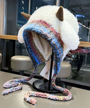 Cute Khaki Winter Thick Warm Fleece Knitted Boonie Hat