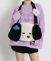 Cute Litter Gog Fuzzy Fur Fluffy Message Bag