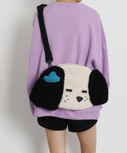 Cute Litter Gog Fuzzy Fur Fluffy Message Bag