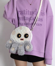 Cute Octopus Shaped Fuzzy Fur Fluffy Message Bag