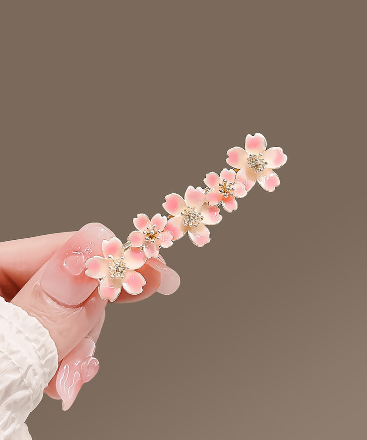 Cute Pink Alloy Cherry Blossom Hairpin
