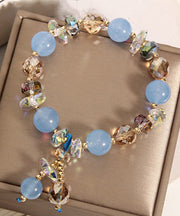 Cute Pink Alloy Crystal Mickey Charm Bracelet