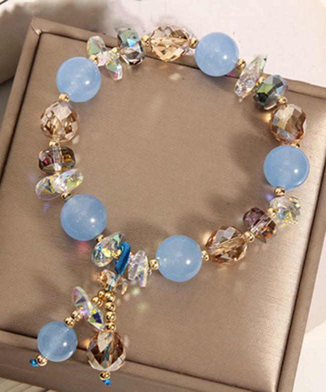 Cute Pink Alloy Crystal Mickey Charm Bracelet