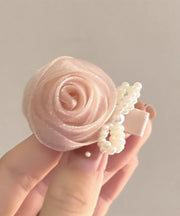 Cute Pink Chiffon Rose Bow Hairpin