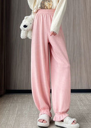 Cute Pink High Waist Harem Pants Fall