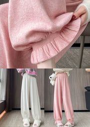 Cute Pink High Waist Harem Pants Fall