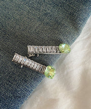 Cute Pink Metal Zircon Crystal A Pair Hairpin