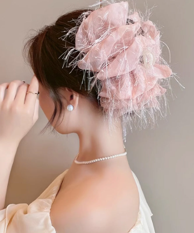 Cute Pink Tulle Cloud Tassel Hairpin