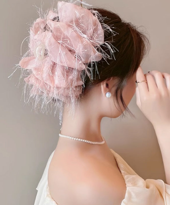 Cute Pink Tulle Cloud Tassel Hairpin