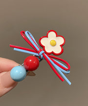 Cute Rainbow Acrylic Floral Butterfly A Pair Hairpin