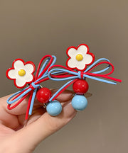 Cute Rainbow Acrylic Floral Butterfly A Pair Hairpin