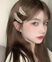 Cute Silk Alloy Zircon Feather Hairpin