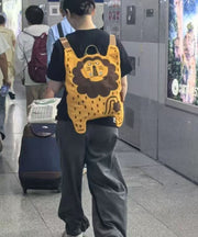 Cute Tiger Embroidered Large Capacity Nylon Backpack Bag