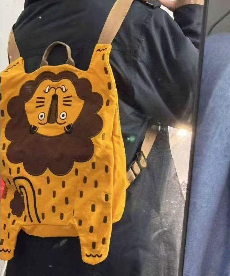 Cute Tiger Embroidered Large Capacity Nylon Backpack Bag