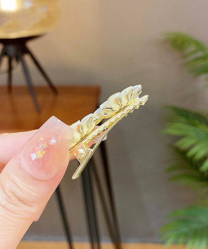 Cute White Copper Overgild Resin Daisy Floral A Pair Hairpin
